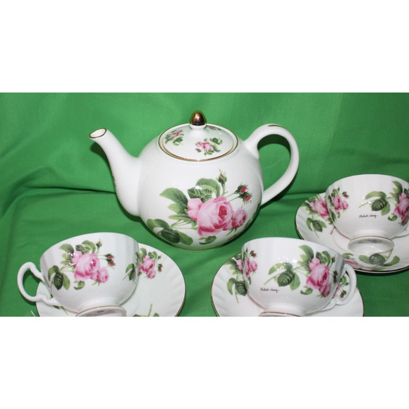 10 Piece Aynsley Fine Bone China England Robert Huang English Rose Gold Exclusve - Picture 3 of 16